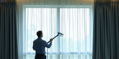 Commercial curtain steam cleaning service kedron hotels offices